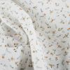 Tissu double gaze fleurs Miny - blanc x 10cm