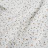 Tissu double gaze fleurs Miny - blanc x 10cm