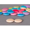 Perle pastille beige ronde à petits pois x1