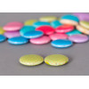 Perle pastille beige ronde à petits pois x1