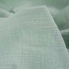 Tissu double gaze grande largeur - vert de gris x 10cm