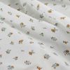 Tissu popeline coton fleurs Epia - blanc x 10 cm