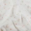 Tissu popeline coton bio petites souris - blanc x 10 cm