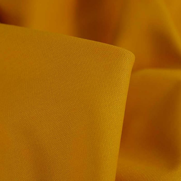 Tissu coton demi-natté canvas uni - jaune x 10 cm