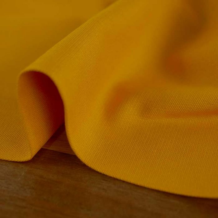 Tissu coton demi-natté canvas uni - jaune x 10 cm