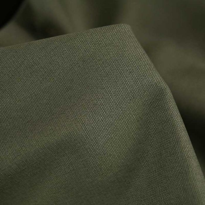 Tissu coton demi-natté canvas uni - kaki x 10 cm