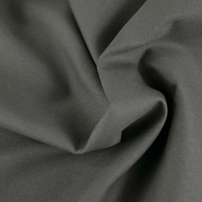 Tissu coton demi-natté canvas uni - gris x 10 cm