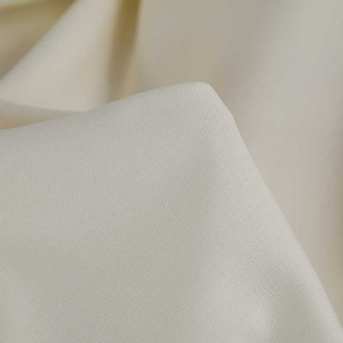 Tissu coton demi-natté canvas uni - blanc cassé x 10 cm