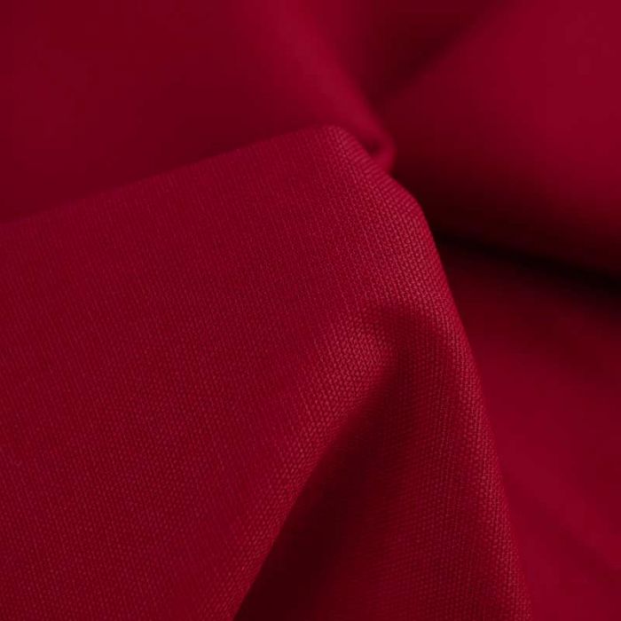 Tissu coton demi-natté canvas uni - rouge x 10 cm