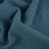 Tissu double gaze broderie anglaise - bleu jeans x 10 cm