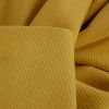 Tissu jersey coton gaufré - jaune blé x 10 cm