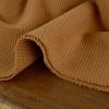 Tissu jersey coton gaufré - camel x 10 cm