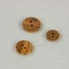 Bouton en bois naturel texturé x 1