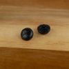 Bouton à pied cuir - noirx 1