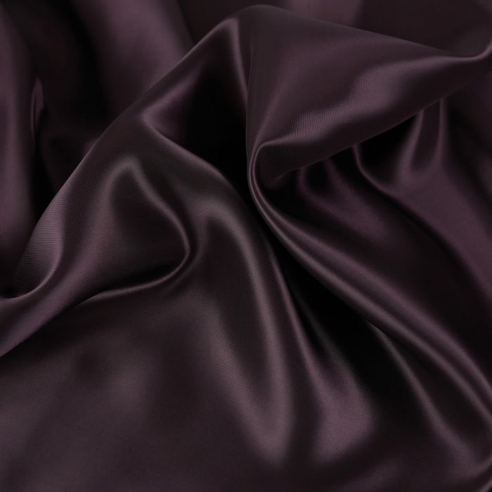 Tissu doublure viscose haute couture - aubergine x 10 cm