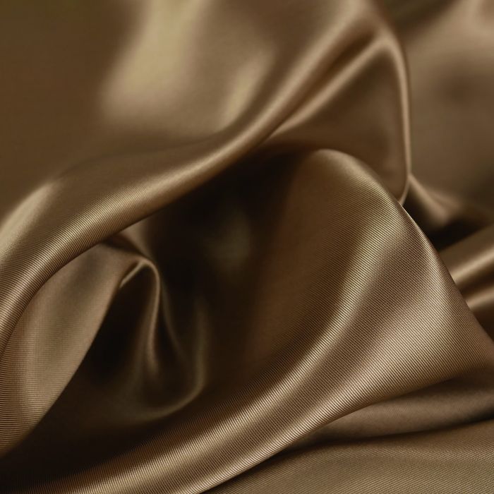 Tissu doublure viscose haute couture - marron glacé x 10 cm