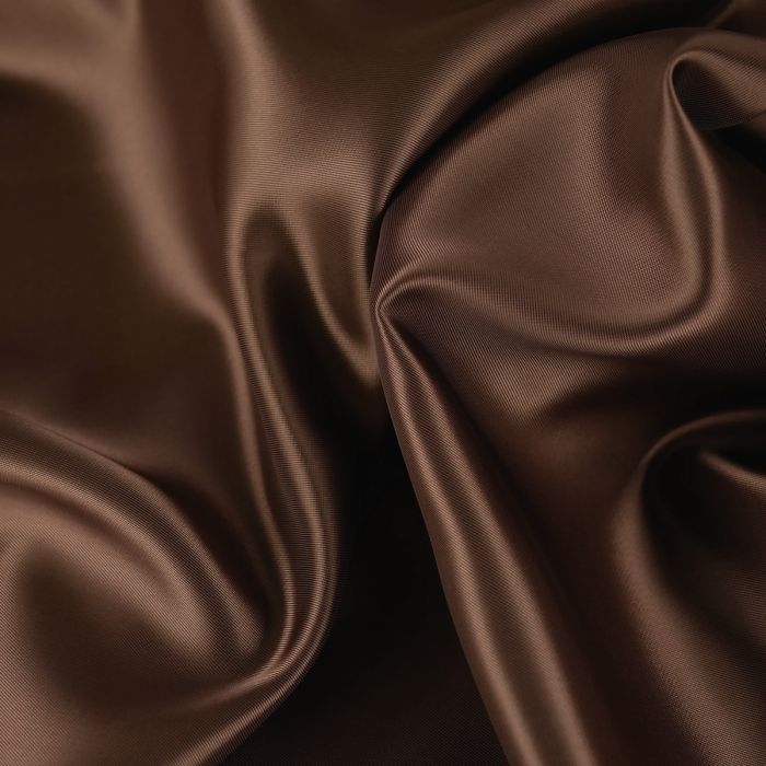 Tissu doublure viscose haute couture - chocolat x 10 cm