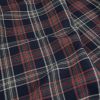 Tissu tartan carreaux stretch orange - bleu foncé x 10 cm