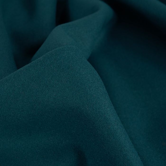 Tissu lainage uni - bleu pétrole x 10 cm
