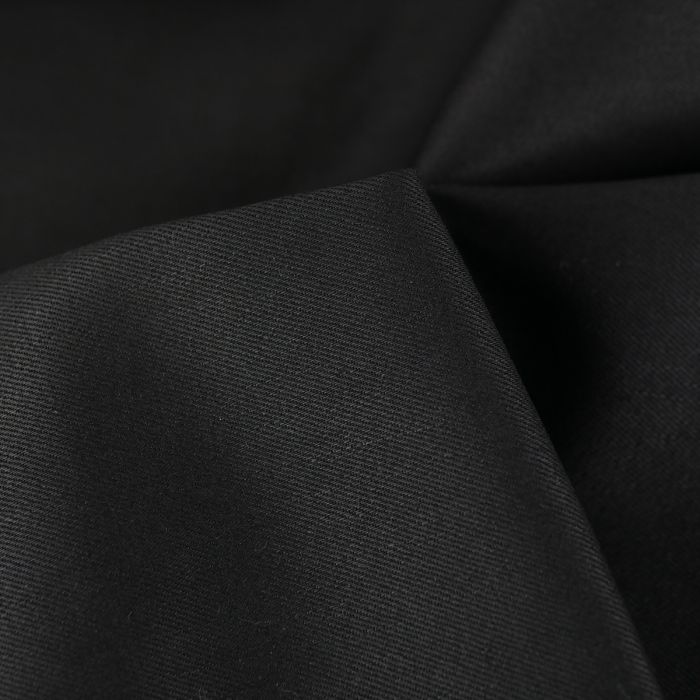 Tissu denim stretch haute couture - noir x 10 cm