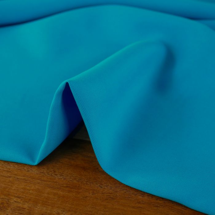 Tissu tencel haute couture - bleu azur x 10 cm