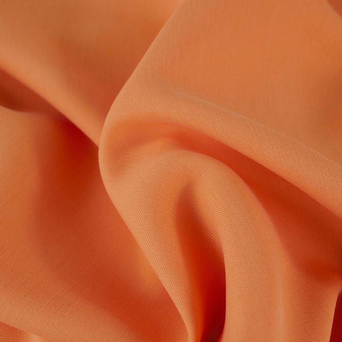 Tissu tencel haute couture - pêche x 10 cm