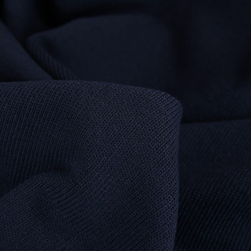 Tissu jersey maille tricoté coton - bleu marine