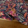 Tissu viscose oeko-tex fleurs Vany - bleu nuit x 10cm