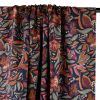 Tissu viscose oeko-tex fleurs Vany - bleu nuit x 10cm