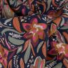 Tissu viscose oeko-tex fleurs Vany - bleu nuit x 10cm