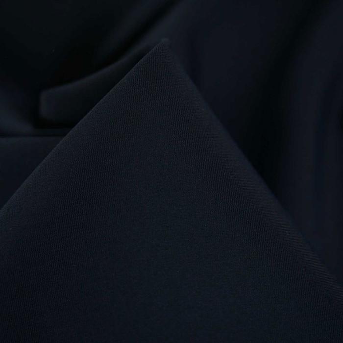 Tissu gabardine coton haute couture - bleu marine x 10 cm