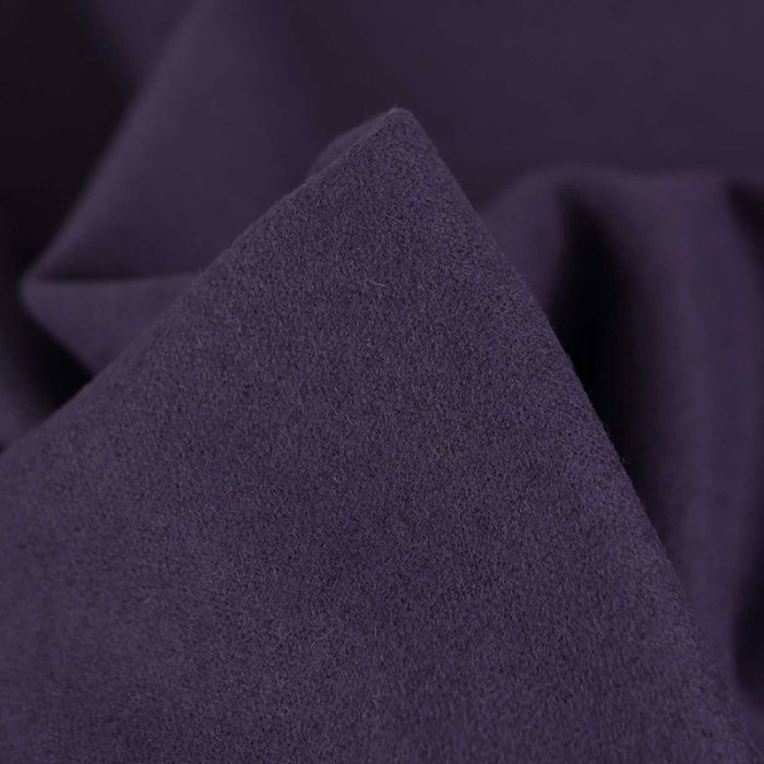 Tissu lainage fin haute couture - violet x 10 cm