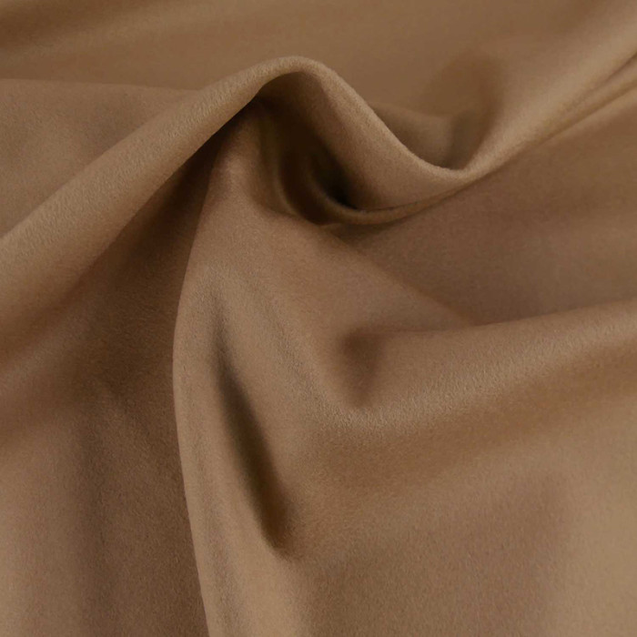 Tissu drap de laine cachemire haute couture - beige rosé x 10 cm