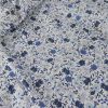 Tissu batiste de coton à fleurs - bleu x 10 cm