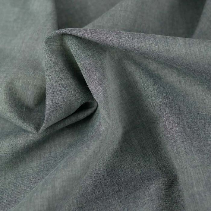 Tissu batiste chambray chiné - gris x 10 cm