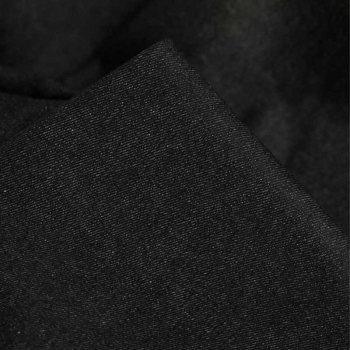 Tissu jean denim - noir x 10 cm