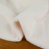 Tissu doudou polaire uni - blanc cassé x 10 cm
