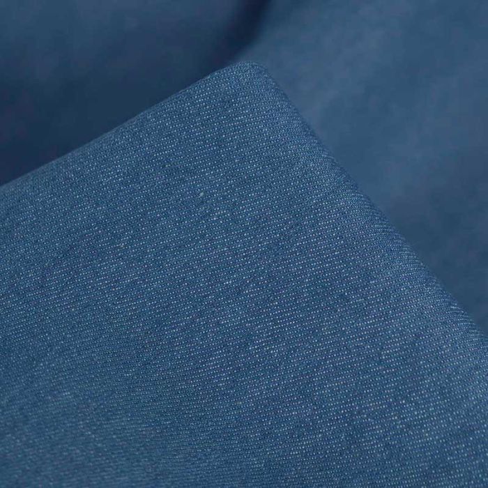 Tissu jean denim - bleu moyen x 10 cm