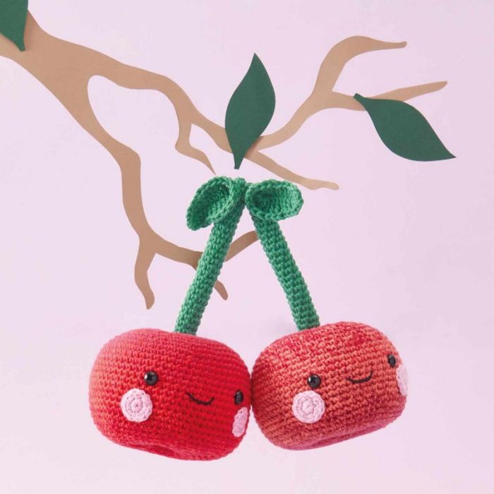 Kit crochet dinette amigurumi Ricorumi - cerise