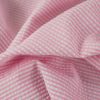 Tissu seersucker rayures blanc - rose clair x 10 cm
