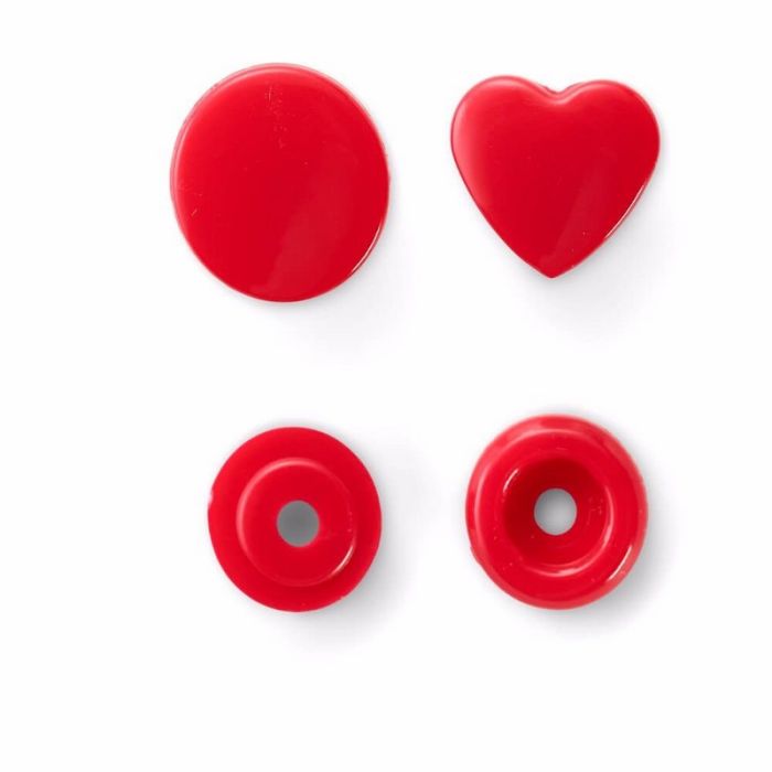 Boutons pressions coeur Color Snaps 12.4mm