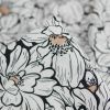 Tissu viscose grandes fleurs Orta - blanc cassé x 10 cm