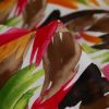 Tissu satin coton stretch aquarelle - multicolore x 10 cm