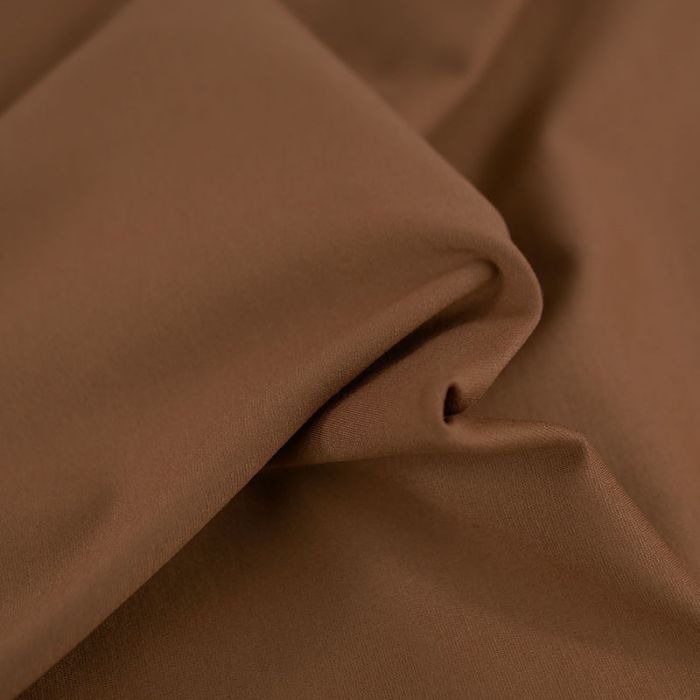 Tissu jersey punto lourd viscose - marron x 10 cm