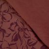 Tissu jersey fin fleurs Almé - bordeaux x 10 cm