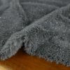 Tissu fausse fourrure pailleté argent - gris x 10 cm