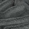 Tissu fausse fourrure pailleté argent - gris x 10 cm