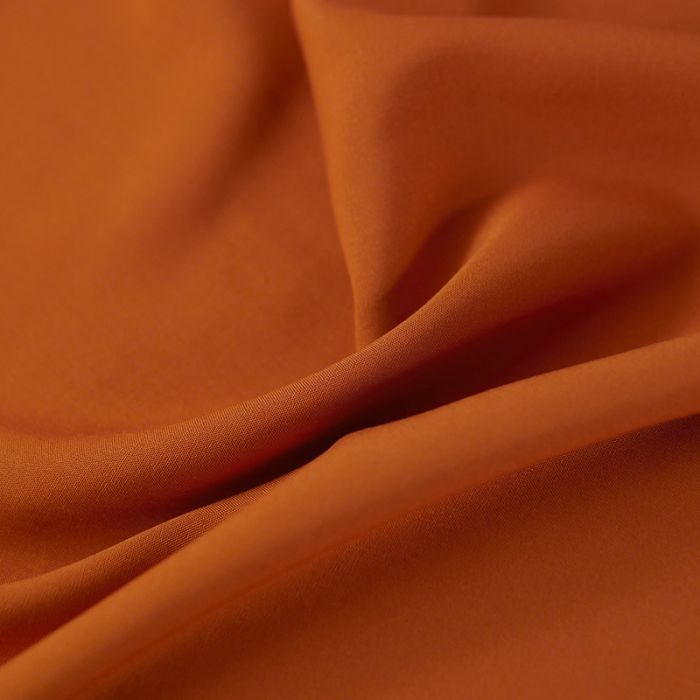 Tissu popeline viscose bambou uni - terracotta x 10 cm