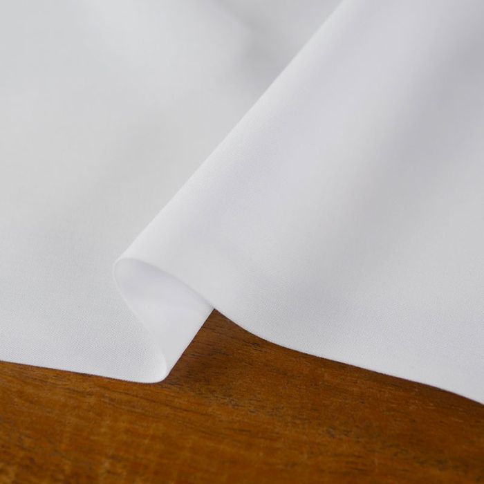 Tissu popeline viscose bambou uni - blanc x 10 cm