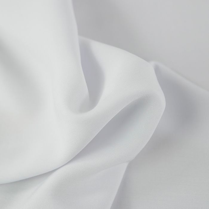 Tissu popeline viscose bambou uni - blanc x 10 cm